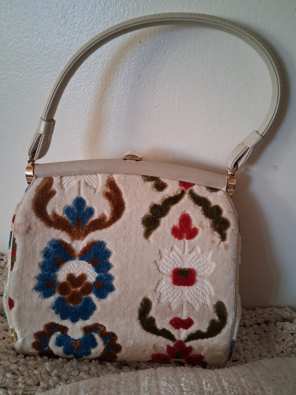 Vintage L and M Tapestry Purse